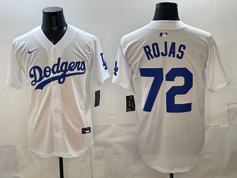 Men 2025 Los Angeles Dodgers #72 Rojas White Game Nike MLB Jersey style 001